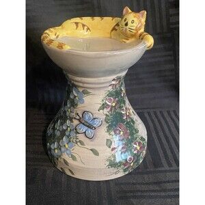 Vintage Kathy Hatch 2001 Tabby kitty Cat tart warmer home decor candle warmer